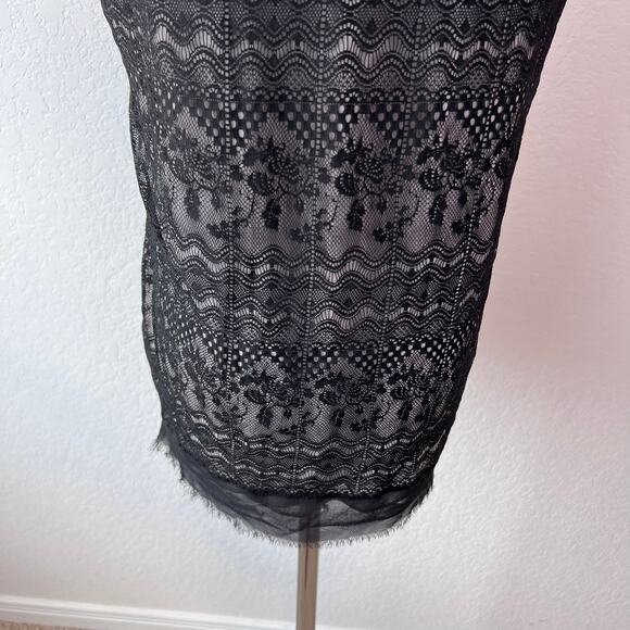 Vintage Y2K Cabi Lace Tank Top Black Goth Semi Sheer size Small Whimsygoth - Picture 3 of 9